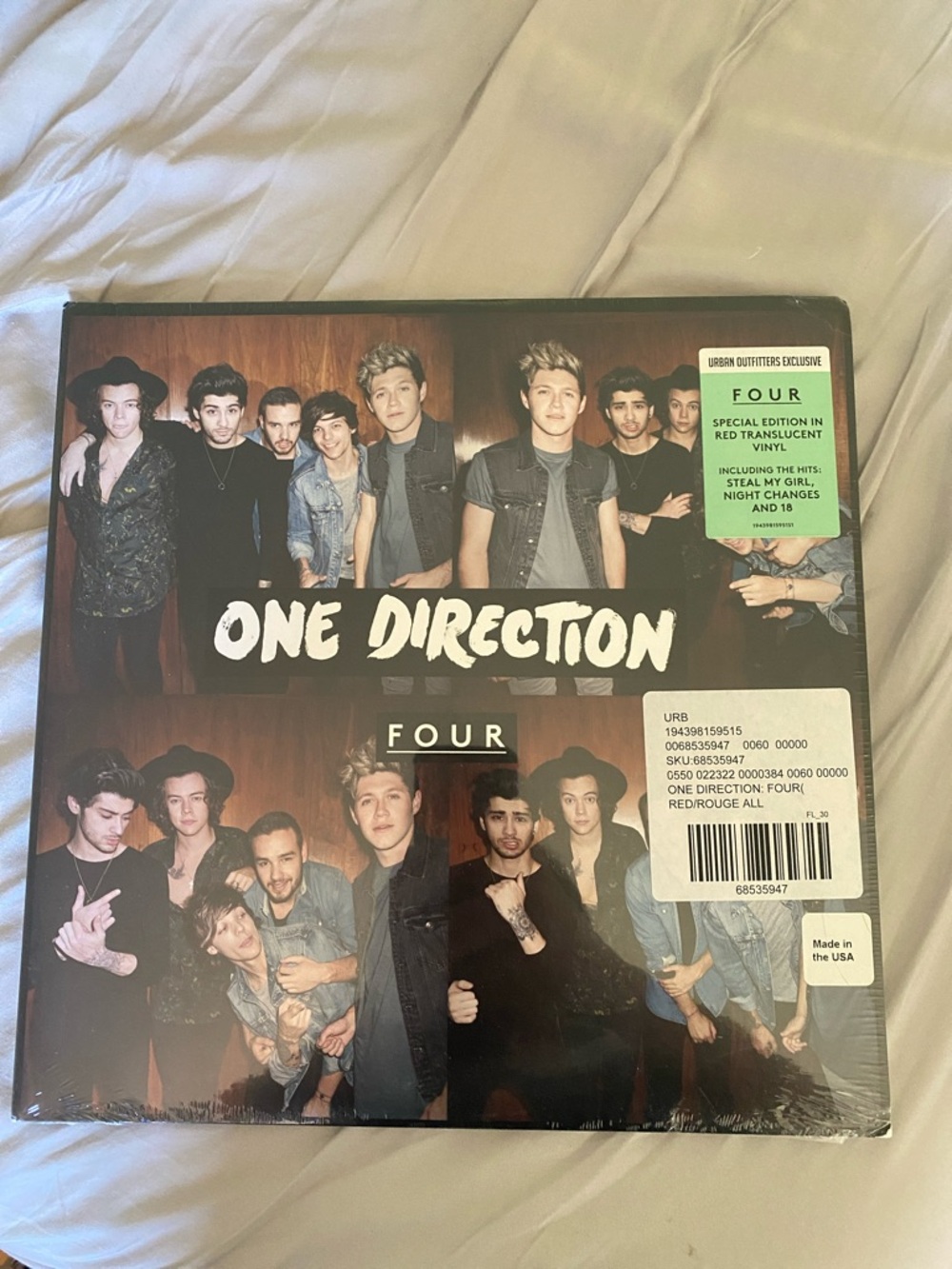 One Direction- (FOUR) deluxe edition Urban Outfitters Exclusive Red Translucent